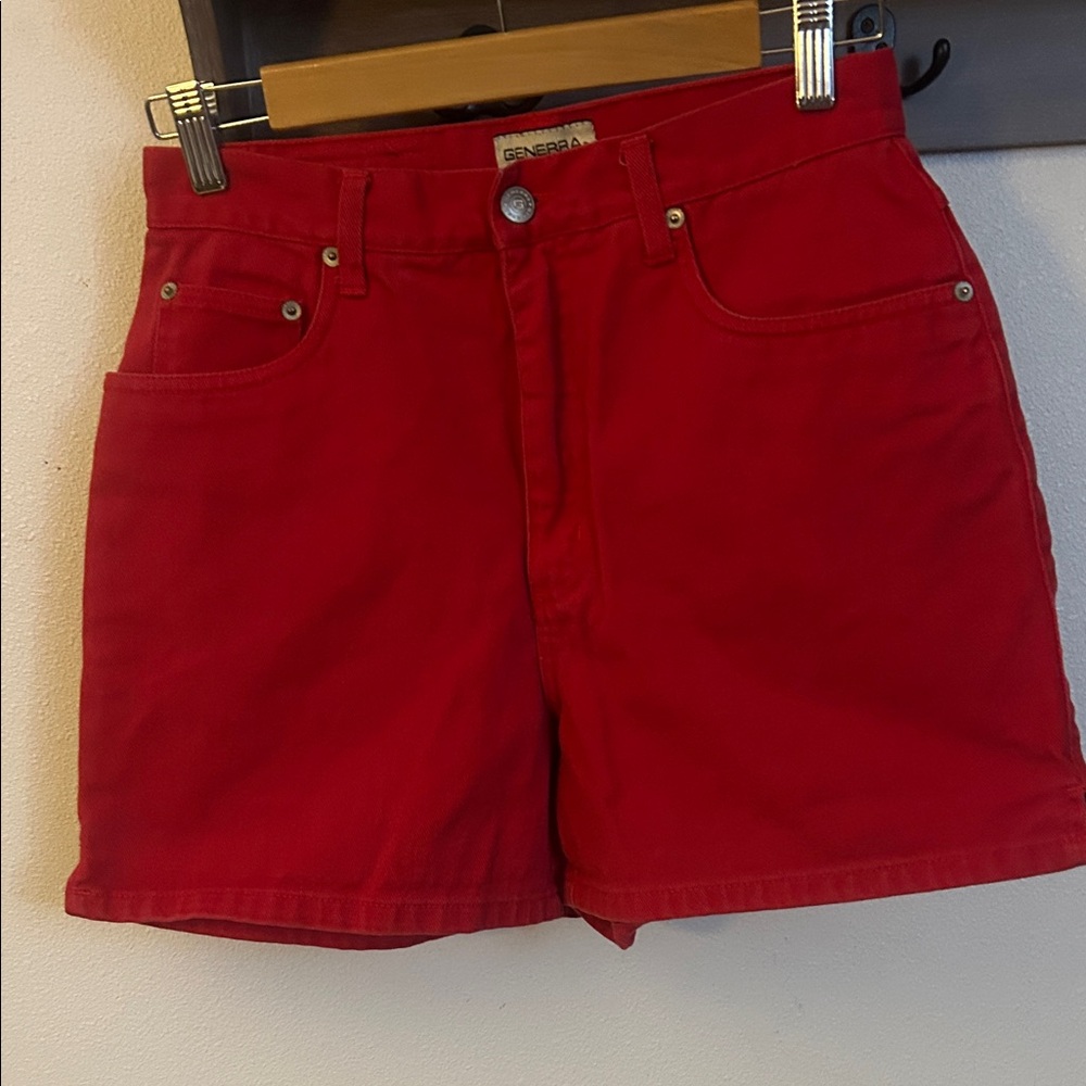 GENERRA Red Women's Jean Shorts 100 cotton, size 6